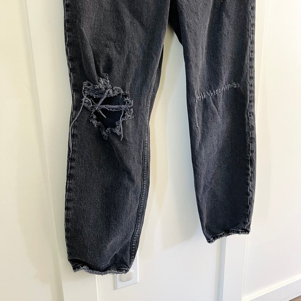 Abercrombie & Fitch The Dad High Rise Distressed Black Jeans Size 27 / 4 - Picture 5 of 7
